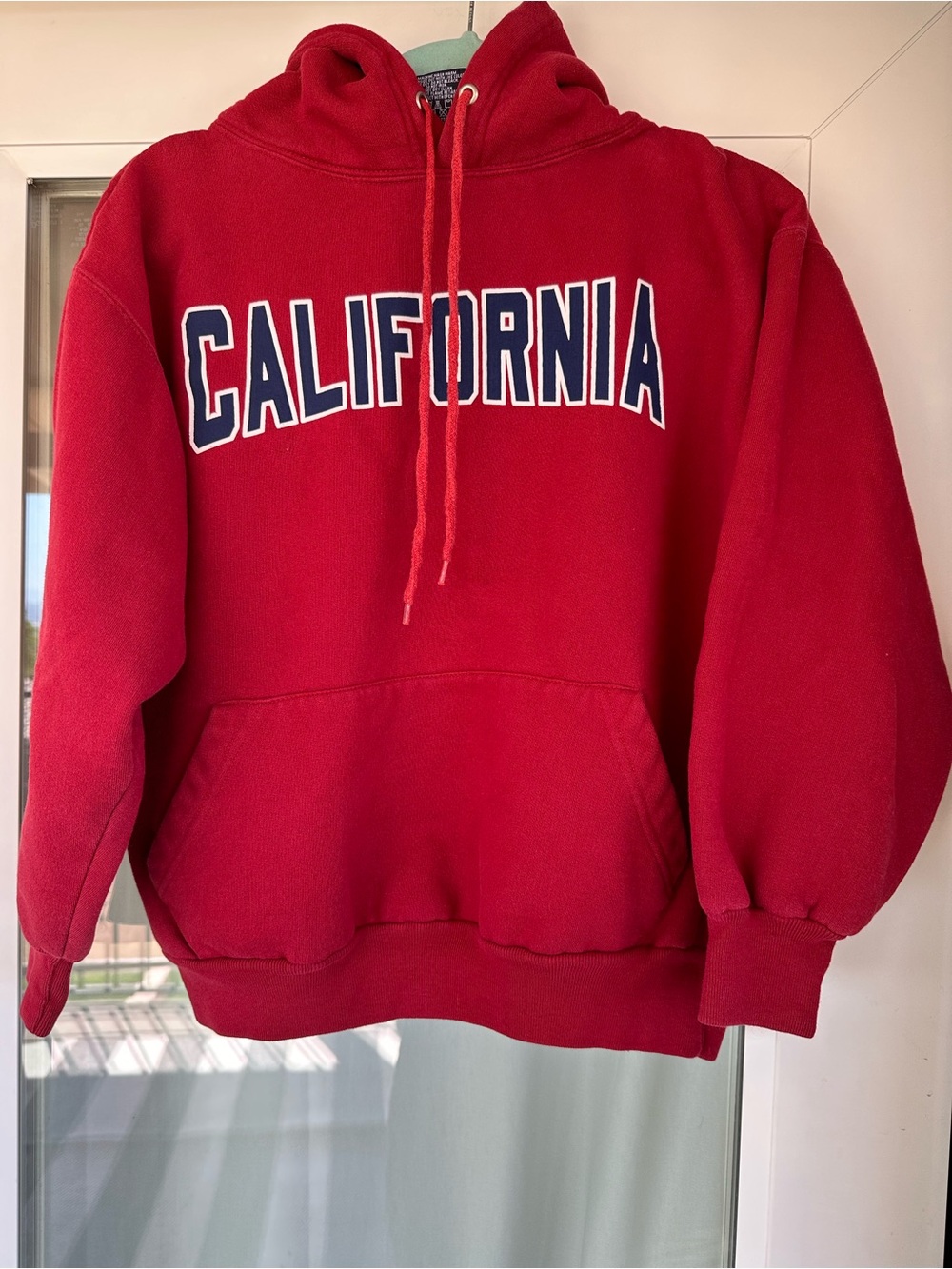 California Red Pullover Hoodie Sweatshirt